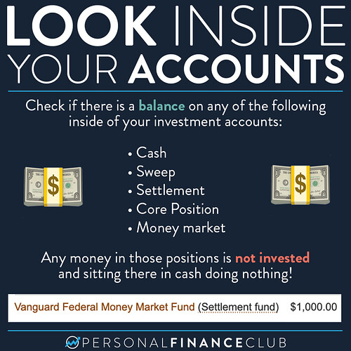 Cash inside of an investment account